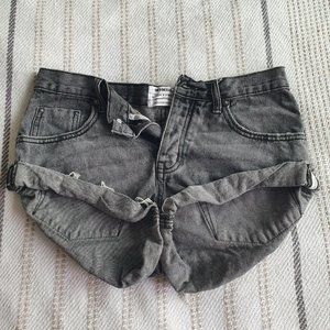 ONE X ONETEASPOON Black Jeans Shorts